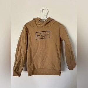 No Way Monday Tan Boys Hoodie Size 3